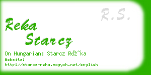 reka starcz business card